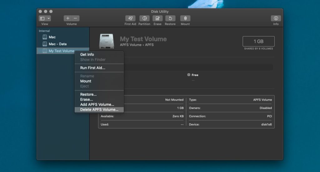 How to create an APFS volume with a storage quota on macOS