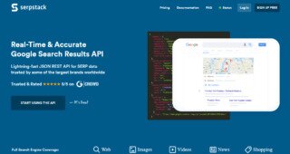 Serpstack Home Page