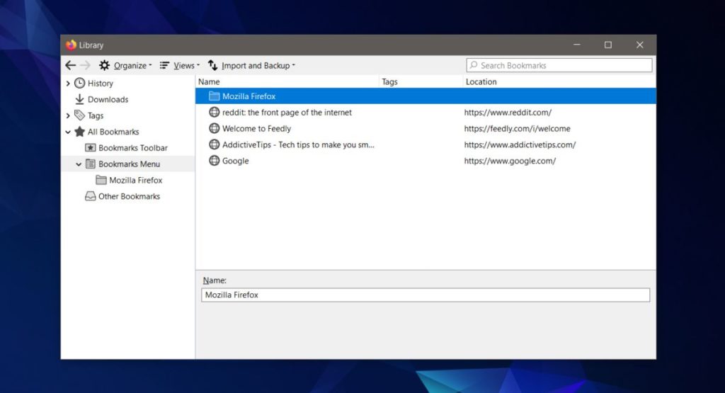 How to import bookmarks from a text file to a browser