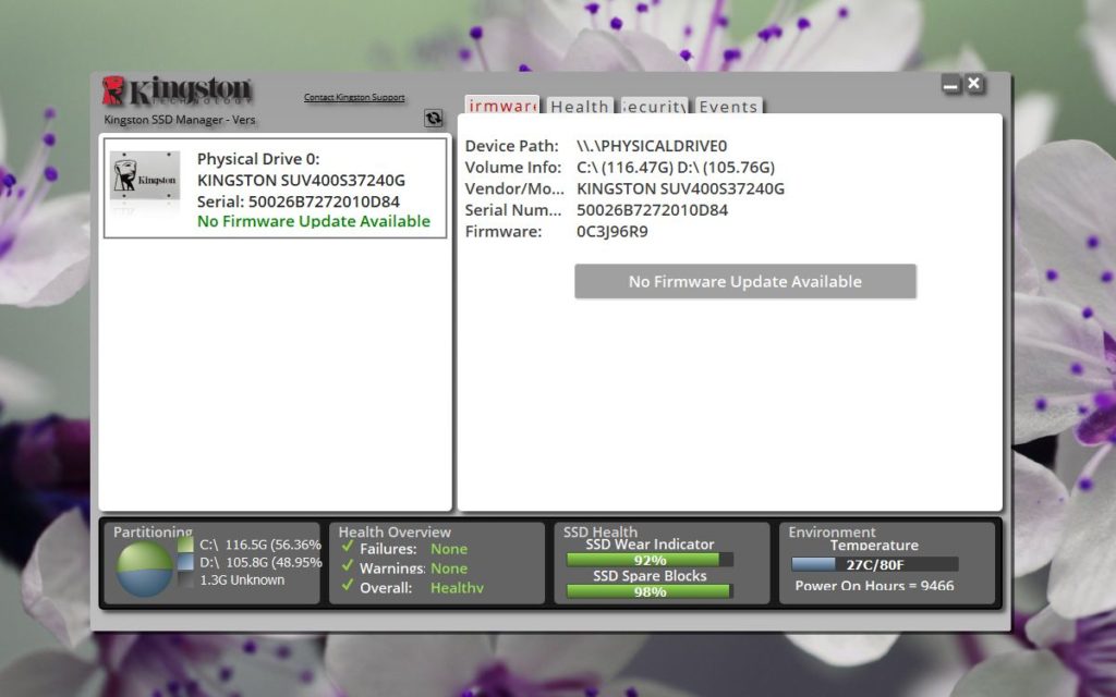 How to find the wear indicator value for an SSD on Windows 10