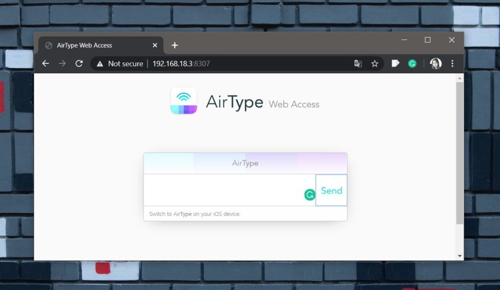 How to type on an iPhone from a Windows 10 PC