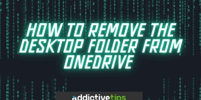 How to remove desktop folder form OneDrive