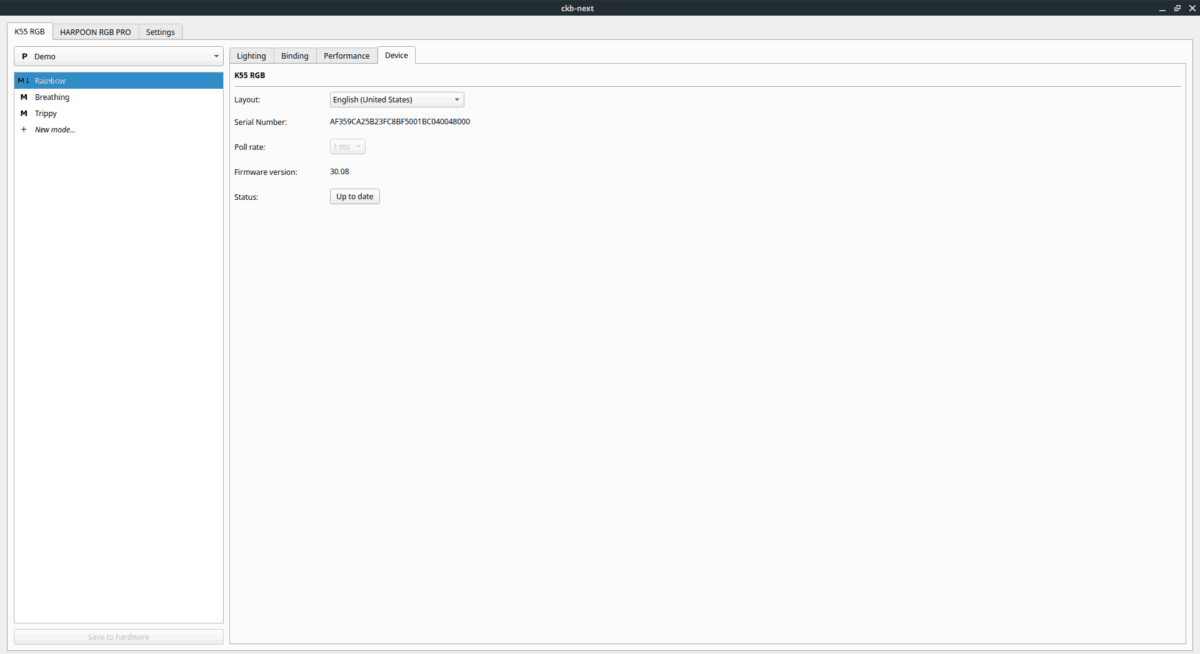 How to update Corsair keyboard firmware on Linux