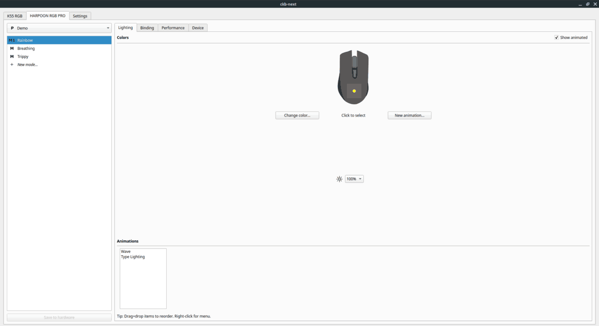 How to update Corsair mouse Linux