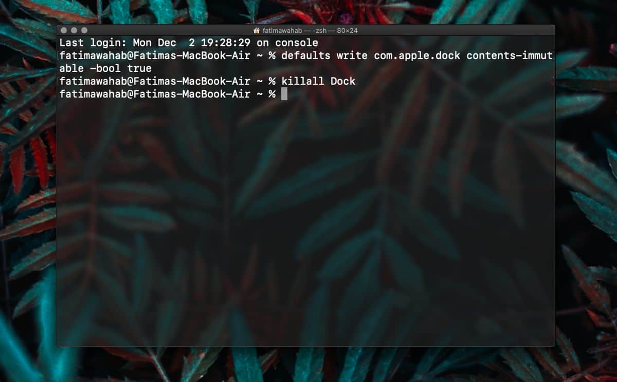 How to lock the Dock on macOS