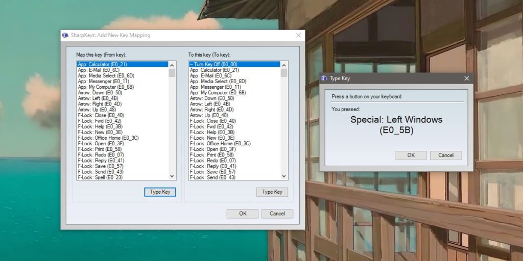 How to recognize/identify a keypress on Windows 10