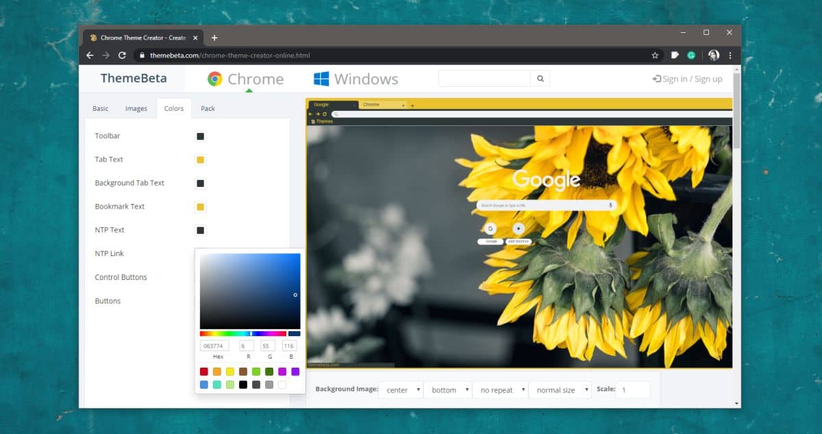 How to create a custom Chrome theme