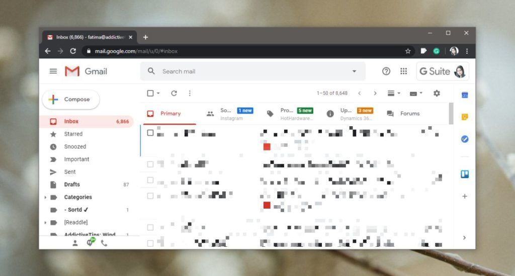 How to edit the sidebar in Gmail for web
