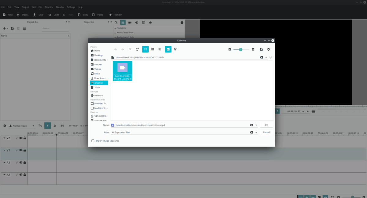 How to cut video footage in Kdenlive on Linux
