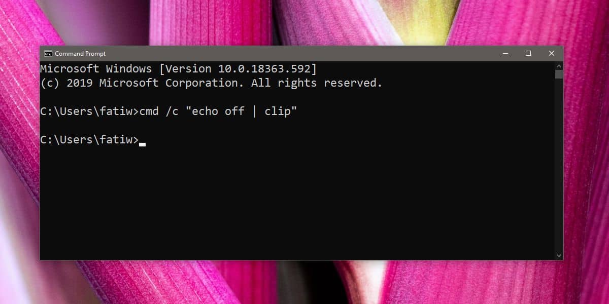 reset clipboard windows 10 cmd