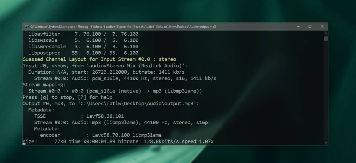 ffmpeg windows screen capture