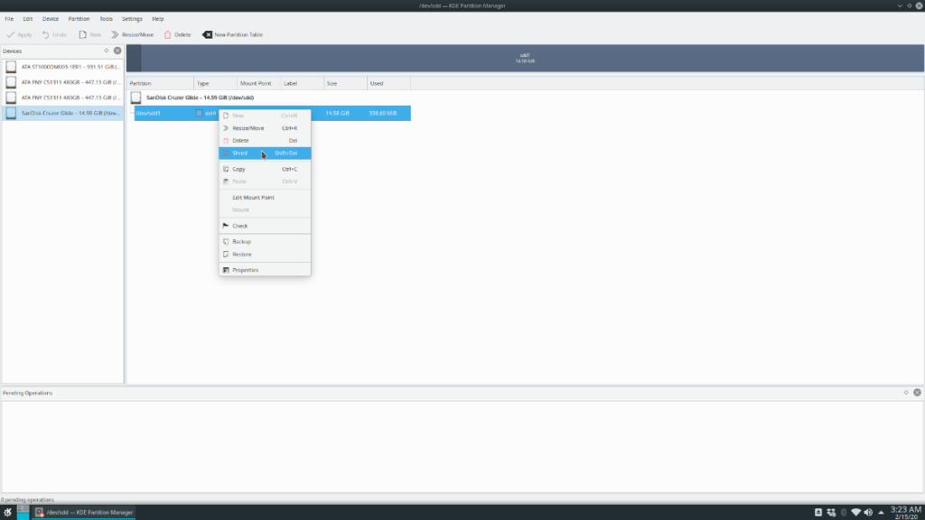 How to securely erase a USB flash drive on Linux