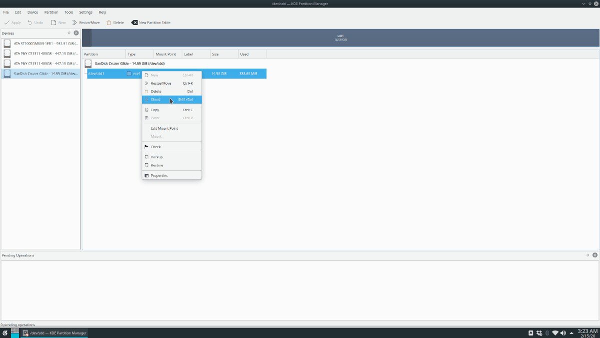 How to securely erase a USB flash drive on Linux