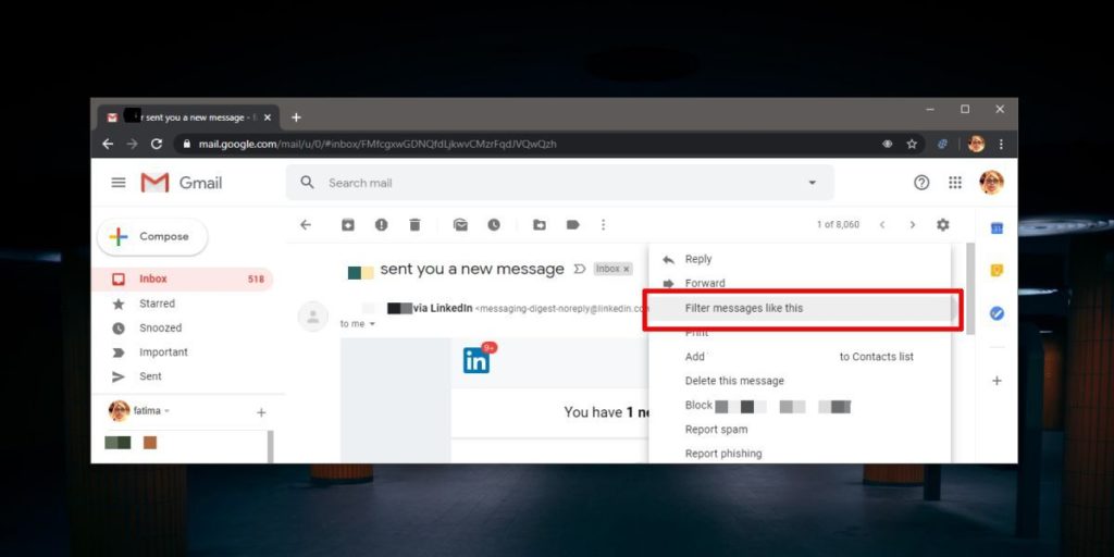 How to mute an email address in Gmail