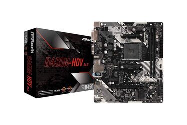 ASRock B450M-HDV R4.0 Socket AM4 Motherboard