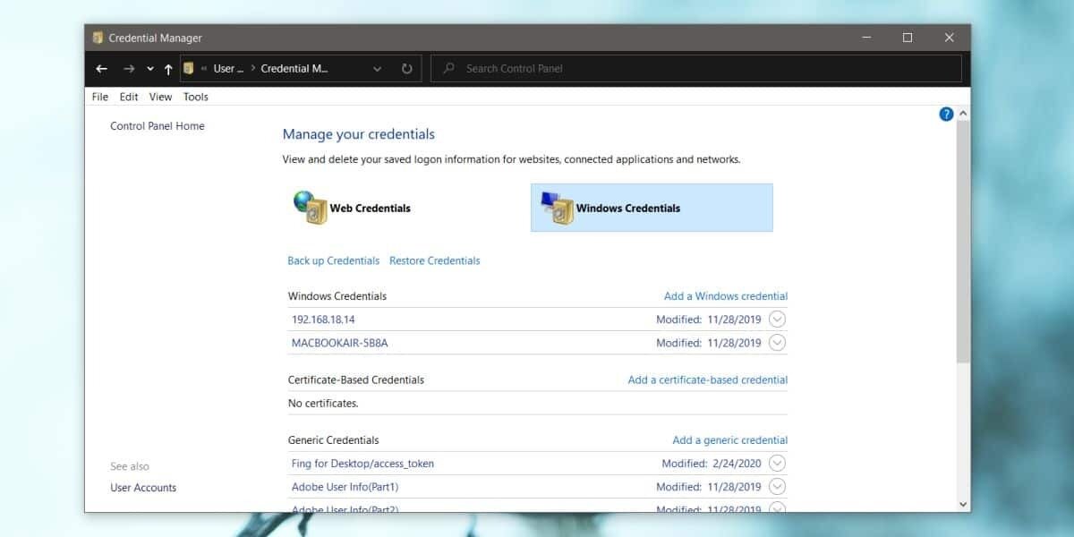 Password credentials. Windows Credentials win 10. Network password Credential Manager. Office feature updates Logon.