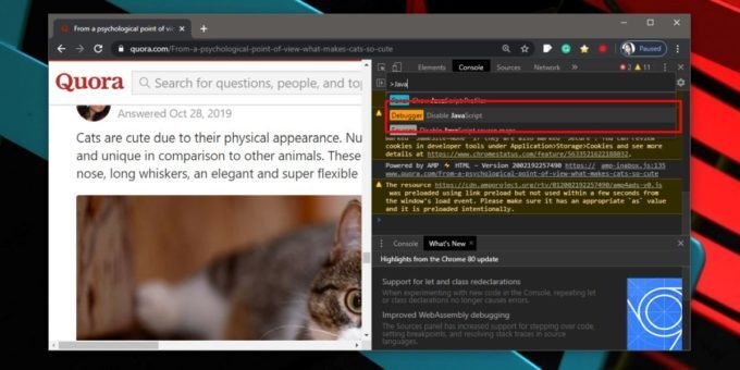 How to disable JavaScript in Chrome