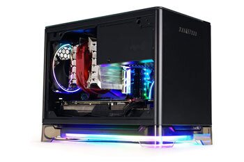 InWin A1 Plus Black Mini-ITX Tower with Integrated ARGB Lighting - 650W Gold Power Supply - Qi Wireless Phone Charger