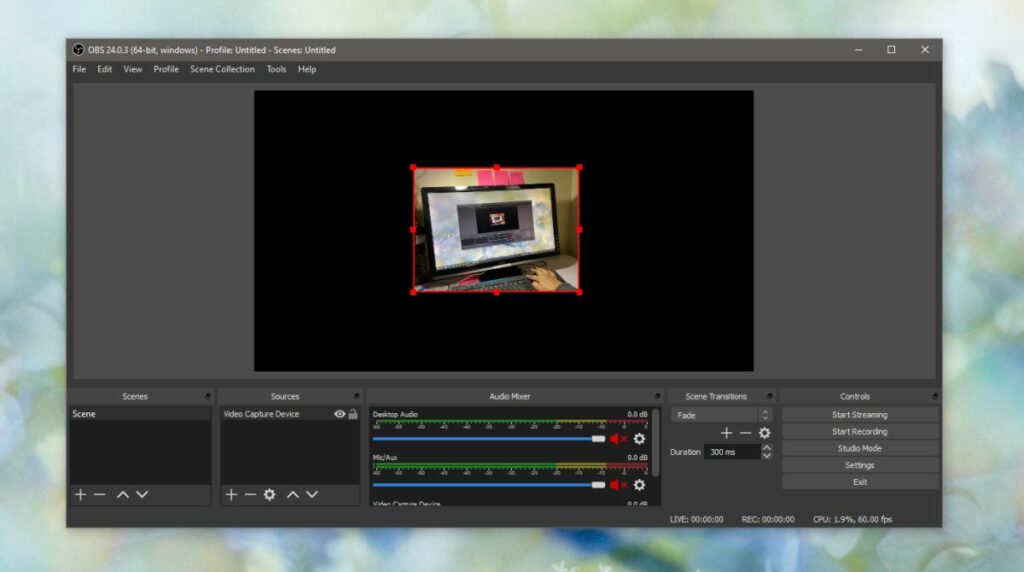 How to record a phone camera stream in OBS