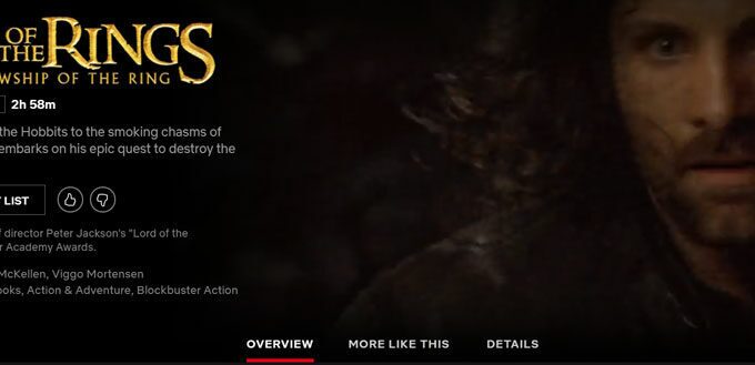Is Lord of the Rings on Netflix