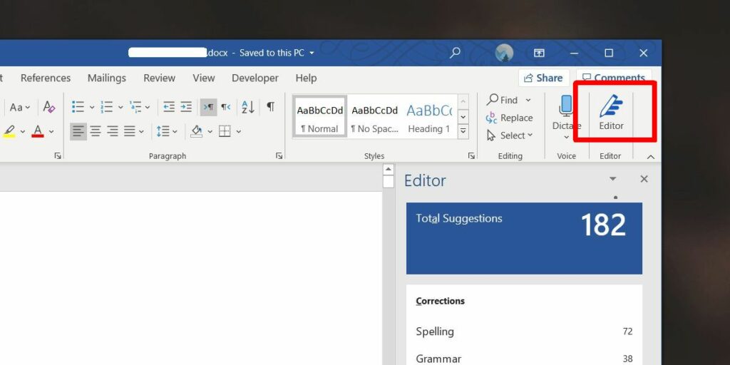 How to use microsoft editor in word for microsoft 365