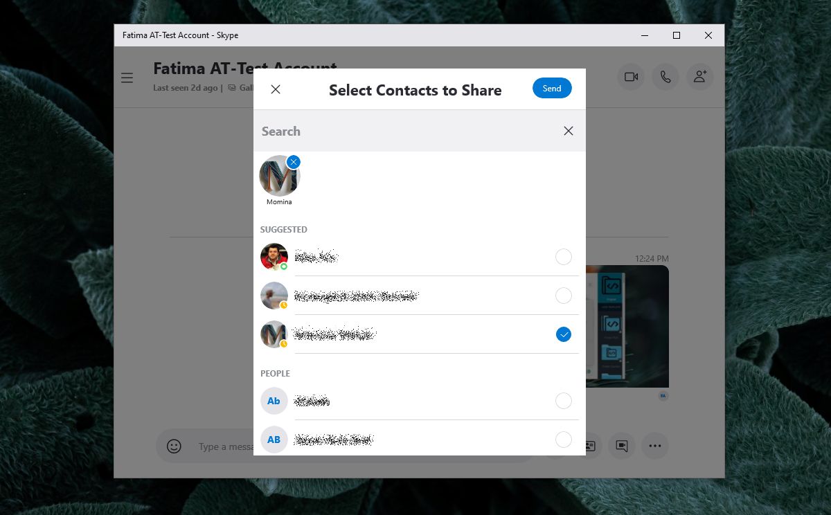 how to send contact request on skype windows 10