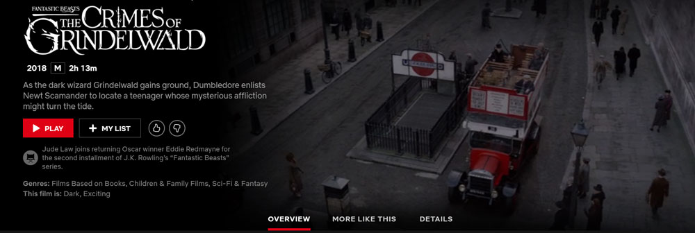Can You Watch Fantastic Beasts The Crimes of Grindelwald on Netflix