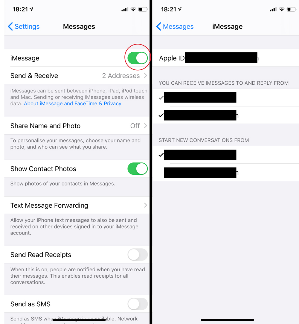 How to fix "Sharing name and photo not available" on iOS