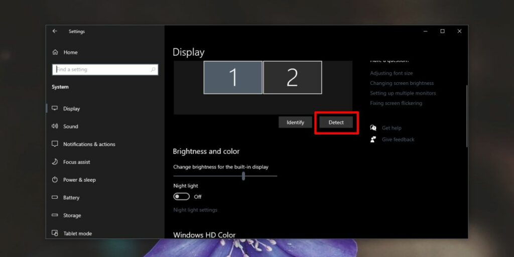 cannot detect multiple monitors windows 10
