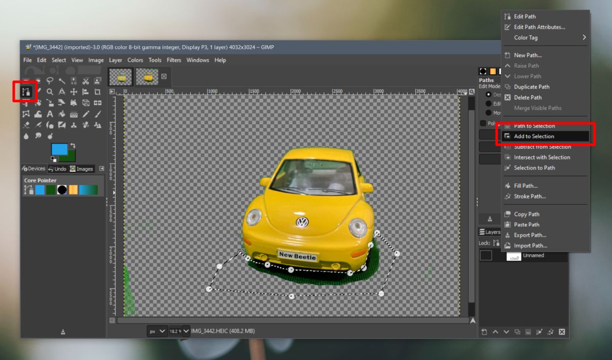 How to remove a green screen background from an image on Windows 10