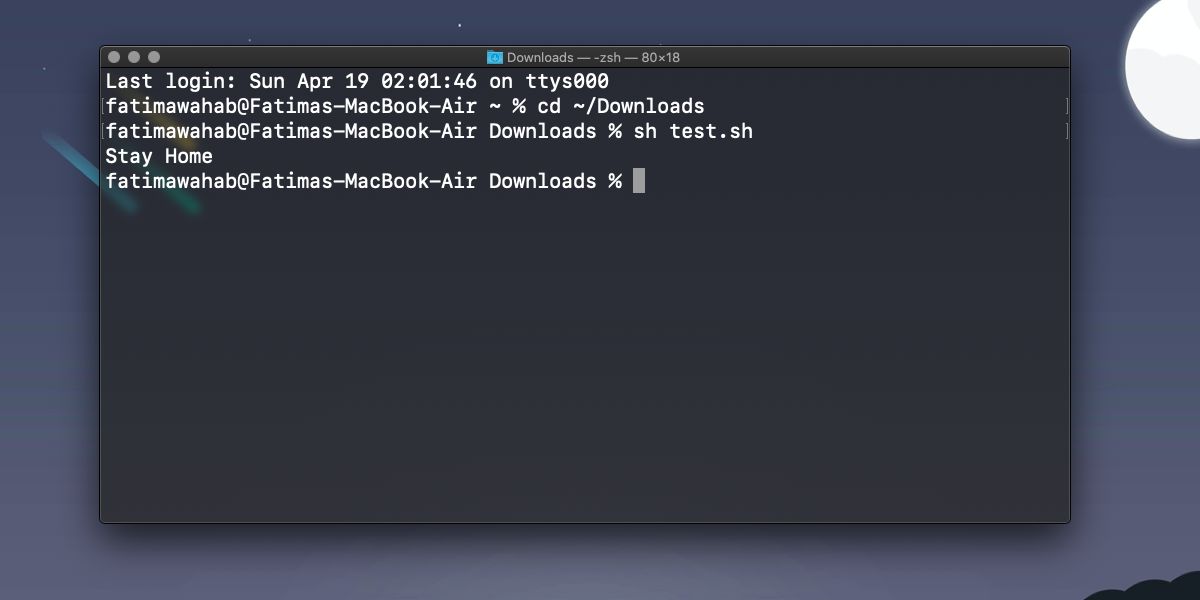 mac os bash logged in user