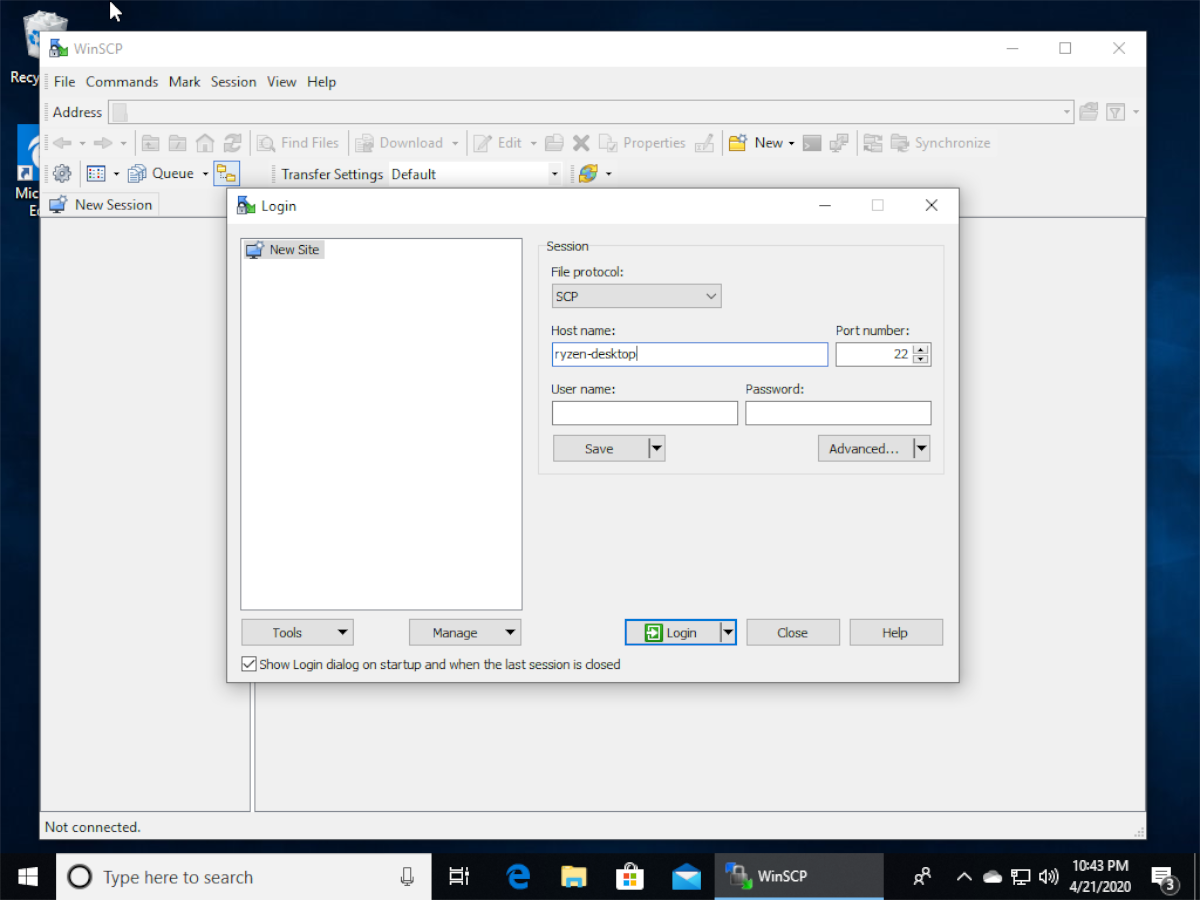 We files. WINSCP. We transfer files