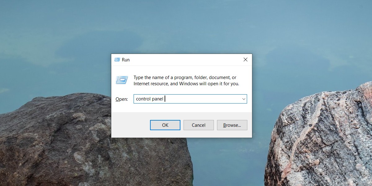 How to open the Control Panel on Windows 10