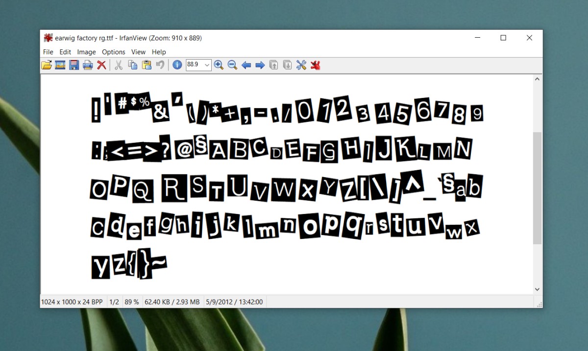 Showing Font