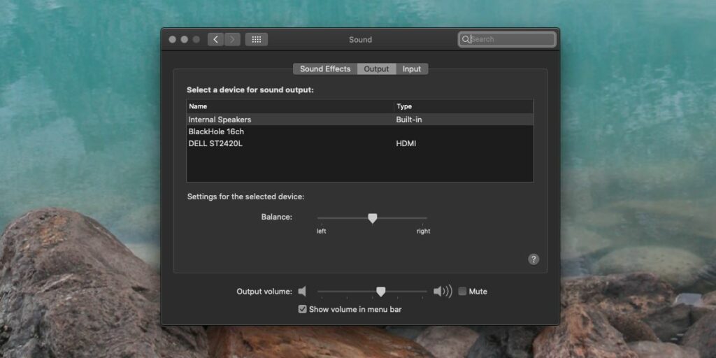 How to change audio input output on macos