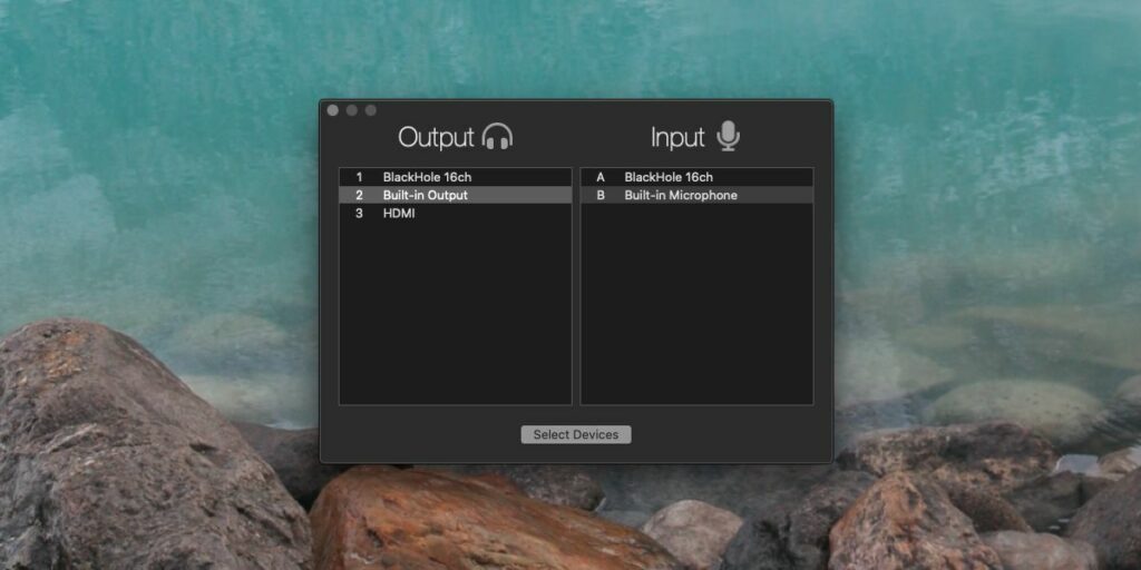 How to change audio input output on macos