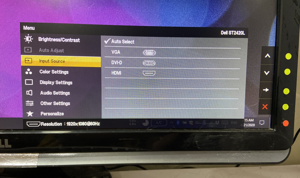 hp monitor display port no signal
