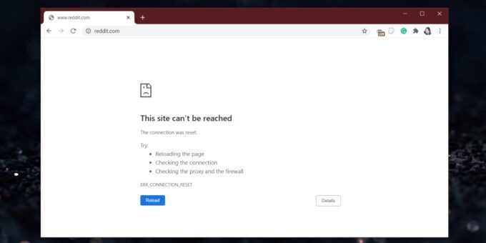 ERR_CONNECTION_RESET