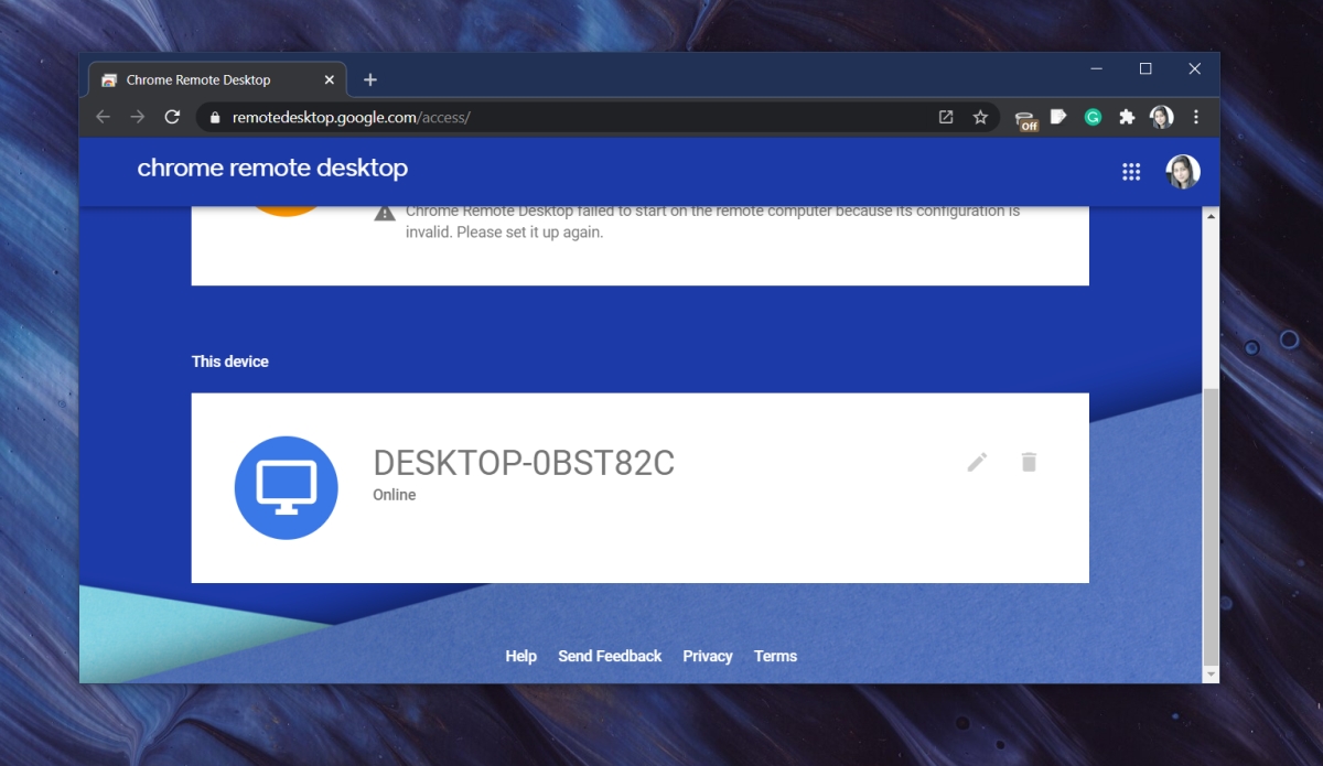 google remote desktop curtain mode