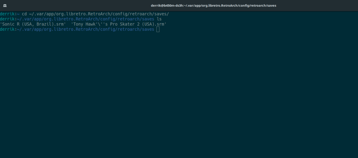 How to backup Retroarch game saves on Linux
