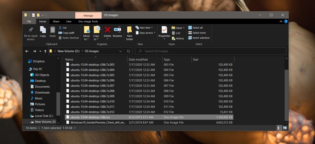 How to split a single file into multiple ZIP files on Windows 10