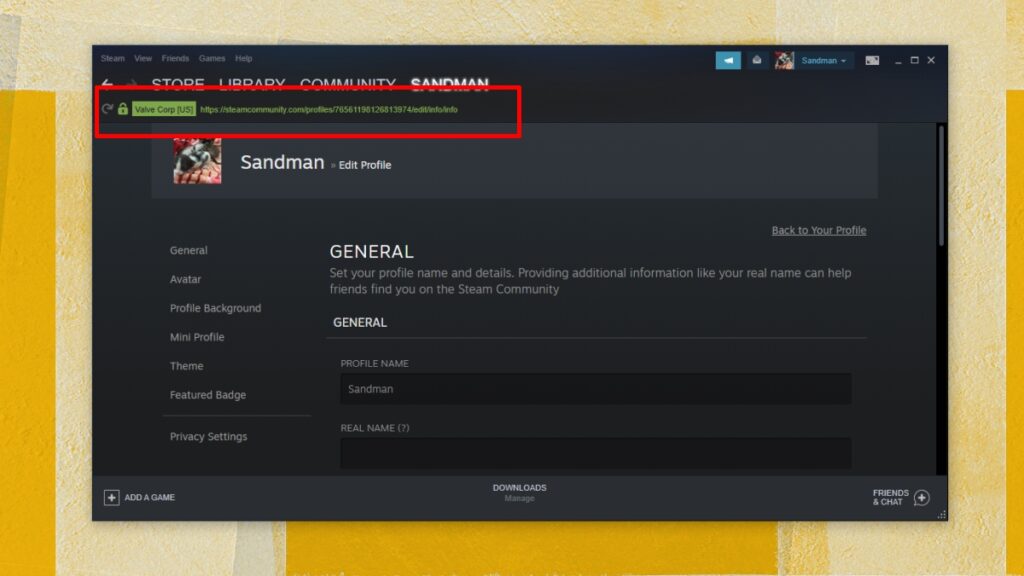 how to find steam id link