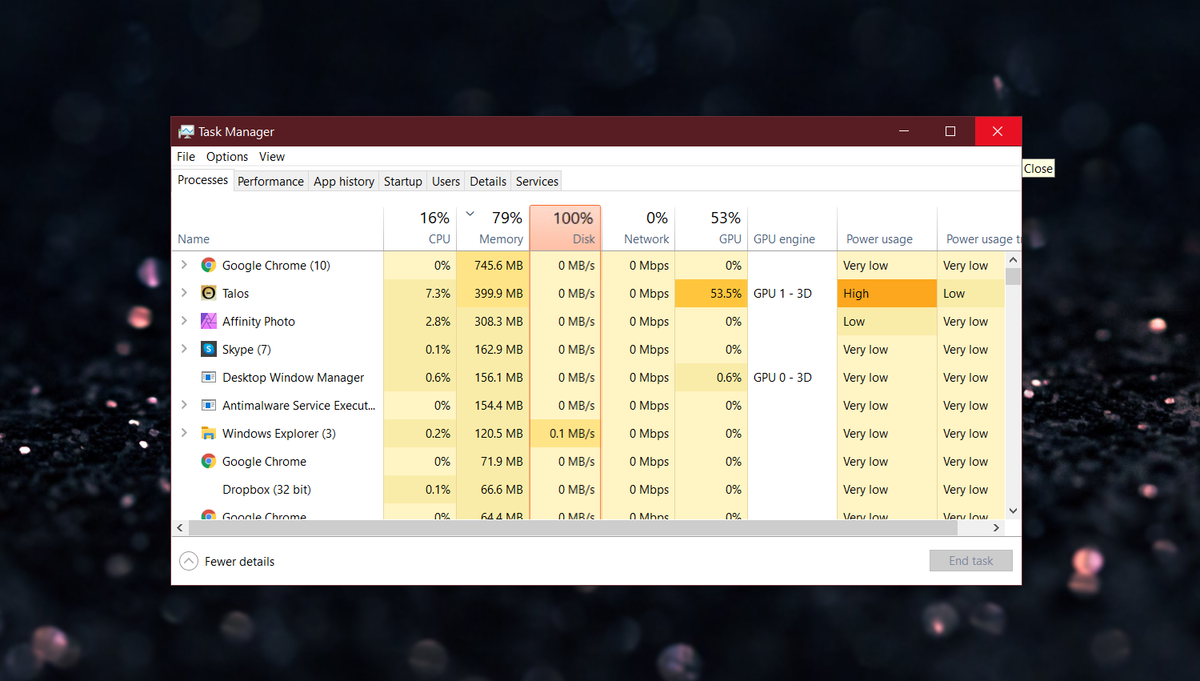 flyde træt af At tilpasse sig FIX: 100% Disk Usage Windows 10 Task Manager