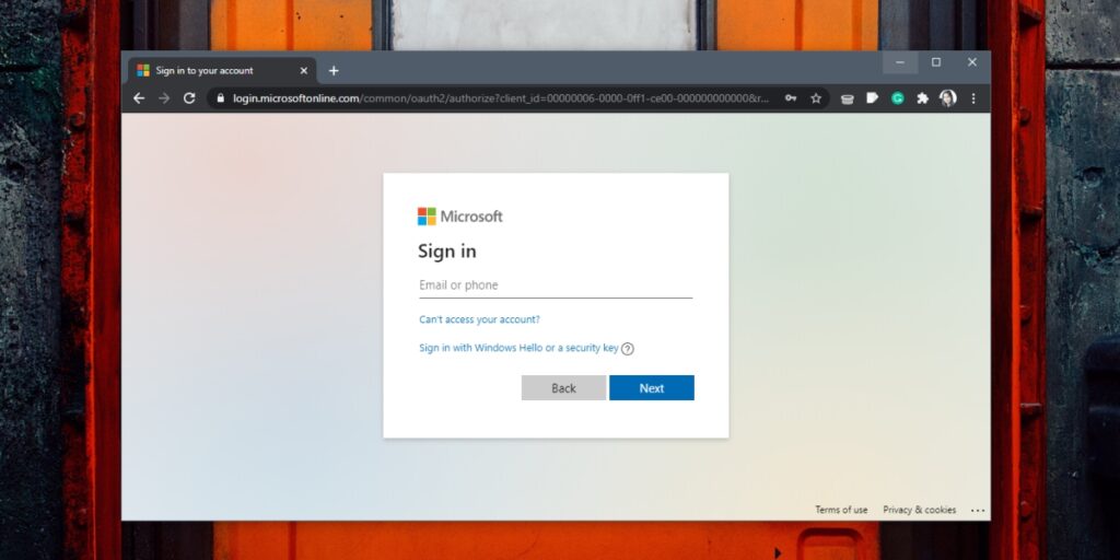 microsoft office 365 admin log in