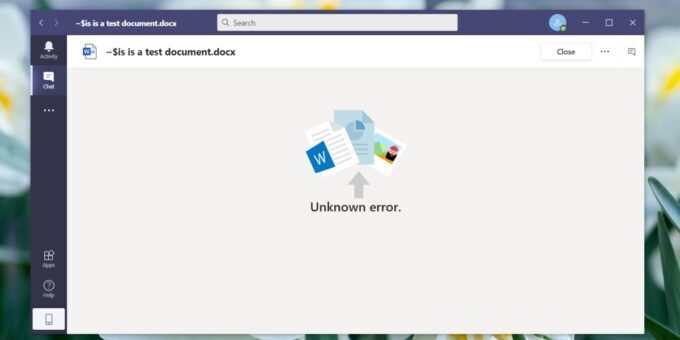 Microsoft Teams file unknown