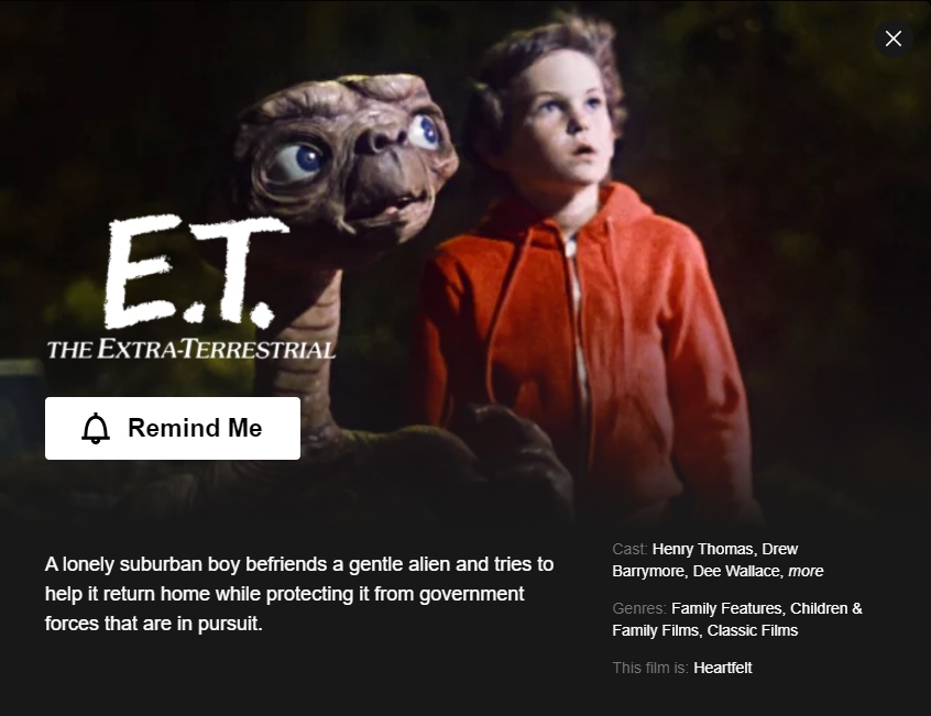 Is Et on Netflix?