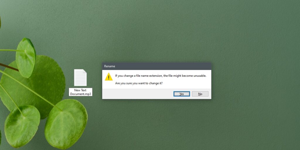 How to change a file extension on windows 10