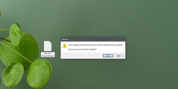 Change file extension Windows 10