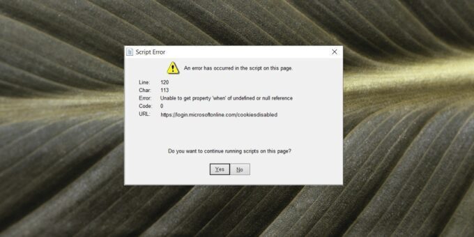 an error has occurred in the script on this page