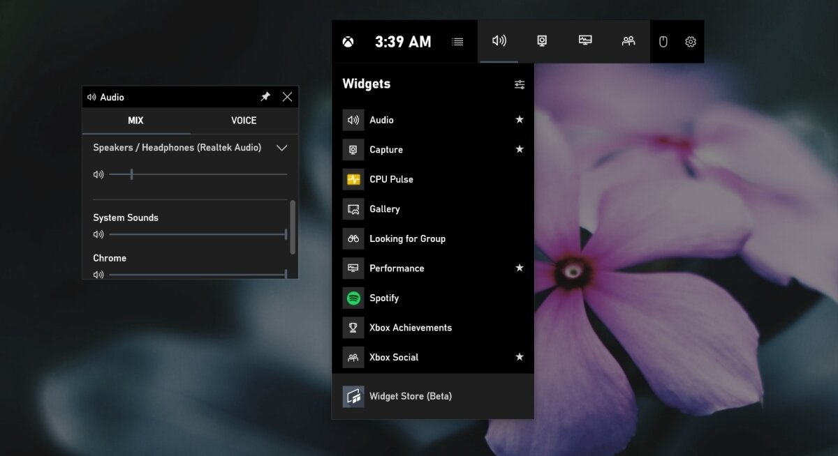 How to install Game bar widgets on Windows 10